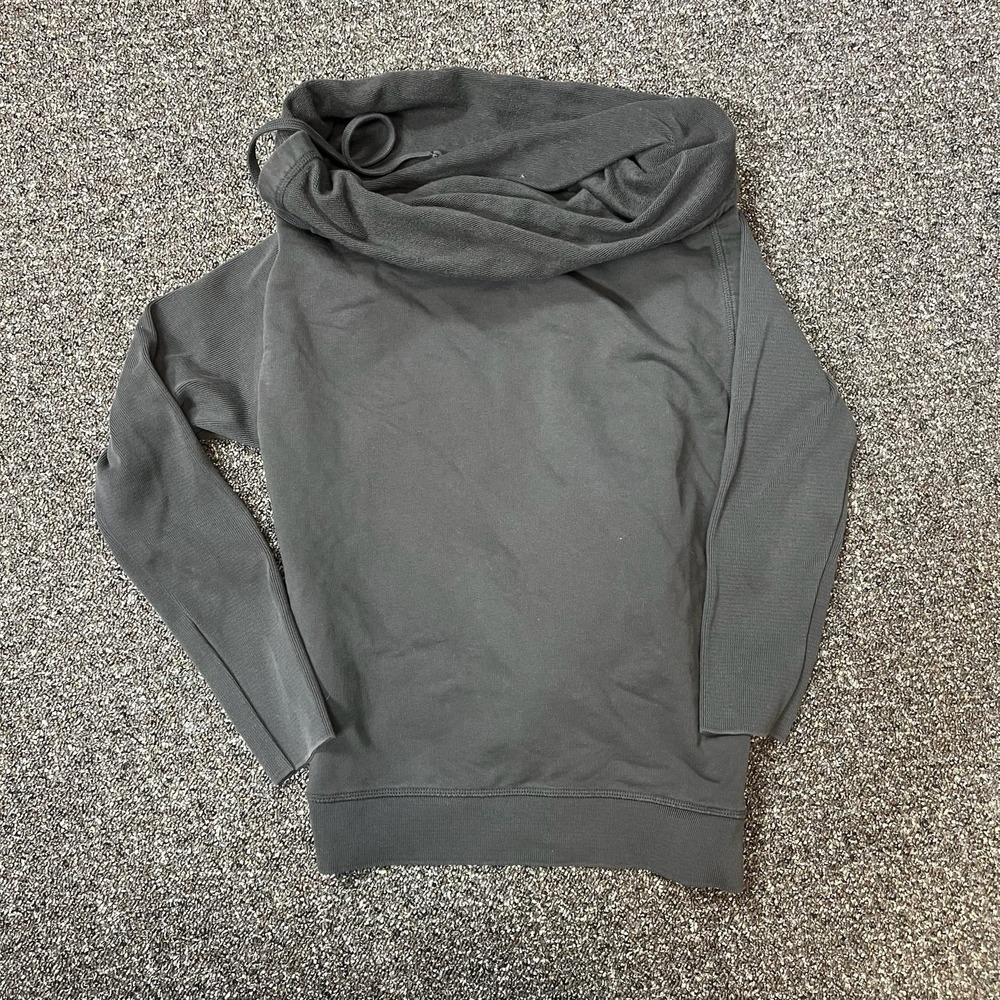 All Saints Gray Sweatshirt Runway Obscure Tie Button Rare Sweater Size Small